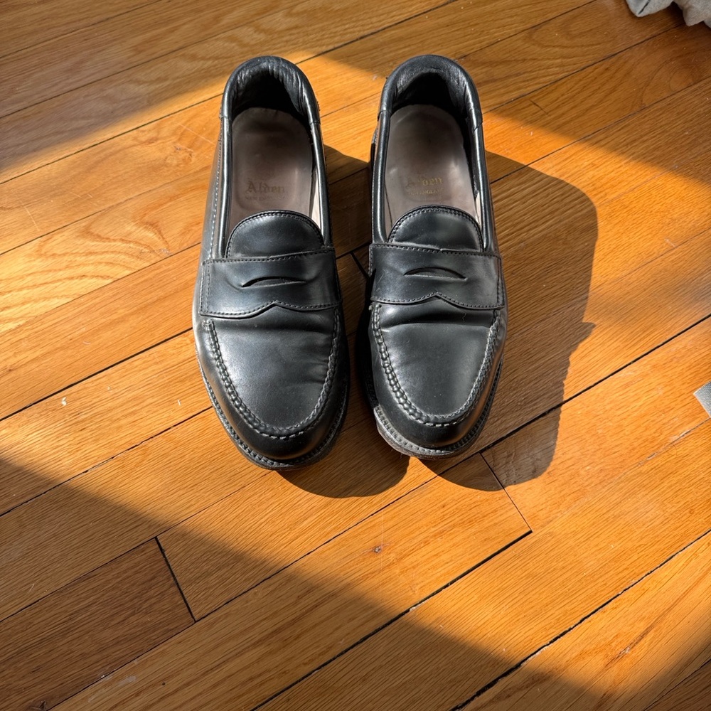 Alden Black shell Cordovan Loafers